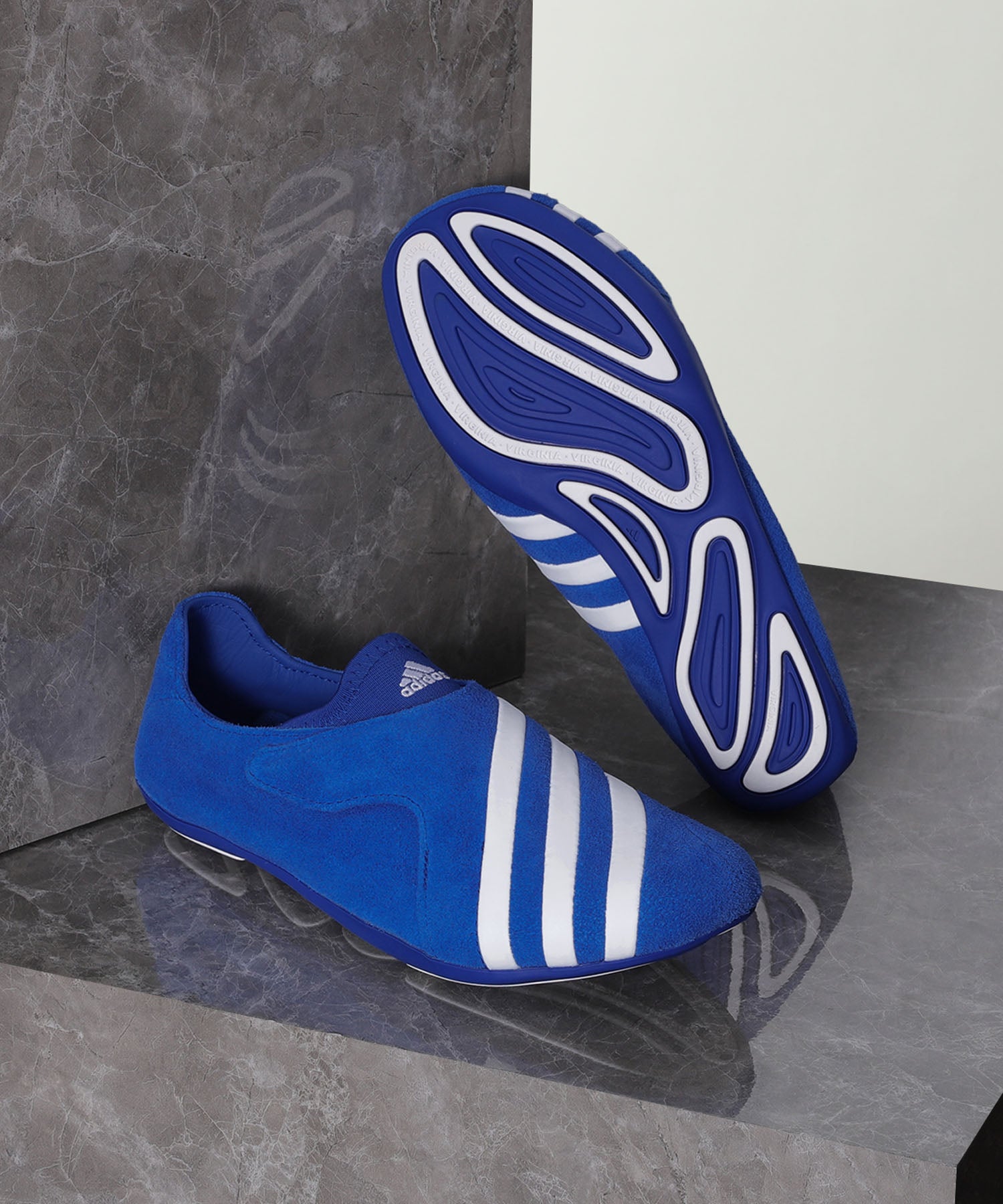 Pharrell Williams × adidas VIRGINIA Vario FLAT EARTHER in Suede