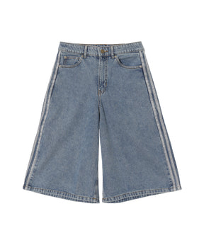 MID RISE DENIM JORTS