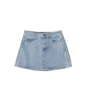MID RISE DENIM SKIRT