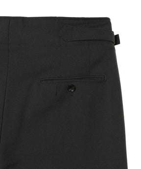 Recycled Polyester Non-Mulesed Wool Gabardine Two Tuck Military Trousers