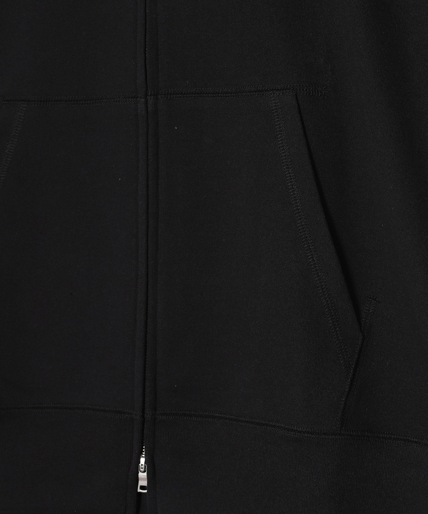 Organic Cotton Open-End Yarn Inlay Zip Parka