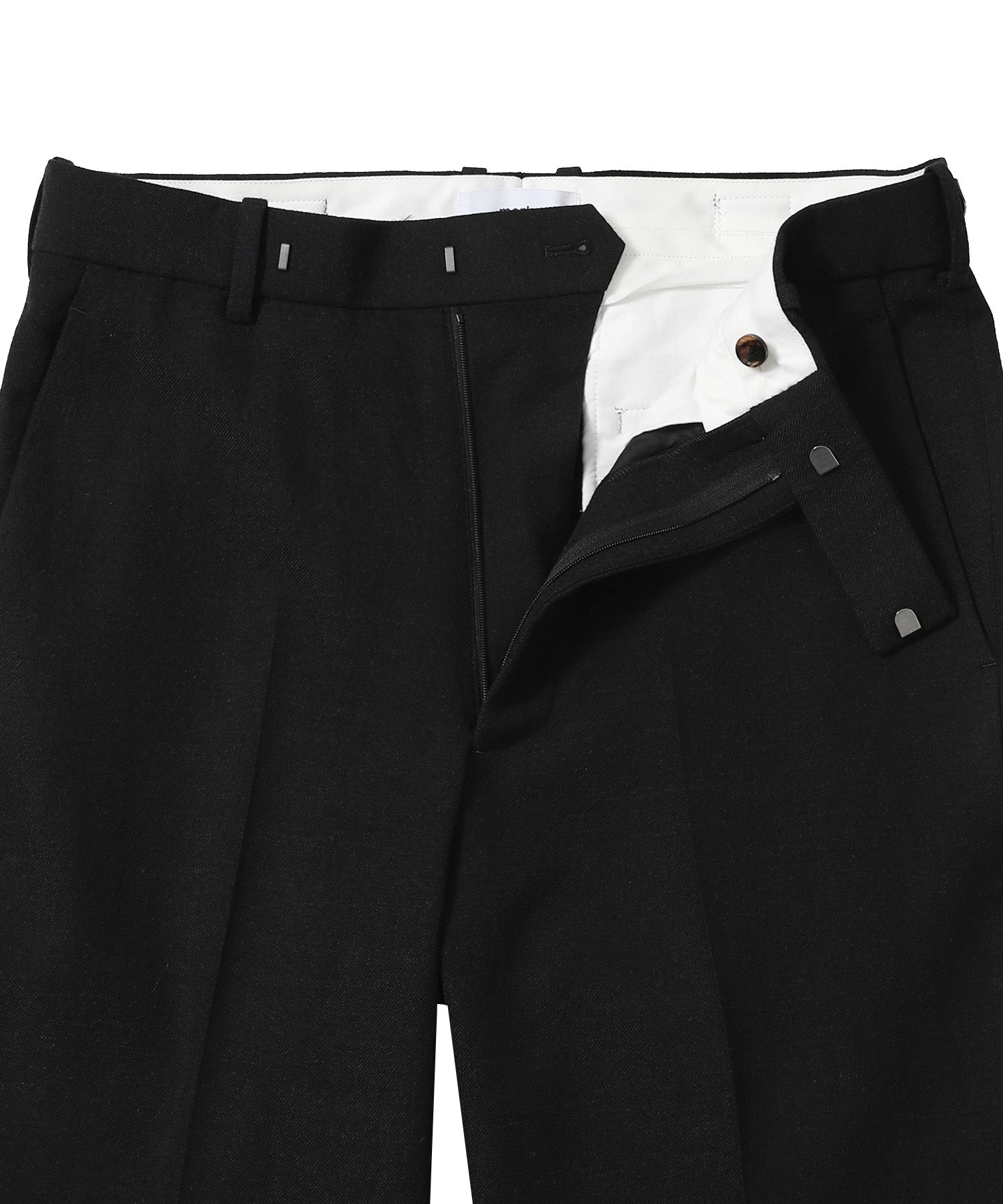 Tumbled Wool Serge / Regular Fit Straight Trousers