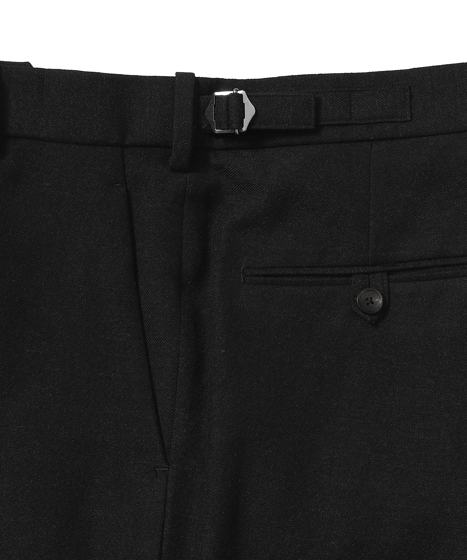 Tumbled Wool Serge / Regular Fit Straight Trousers