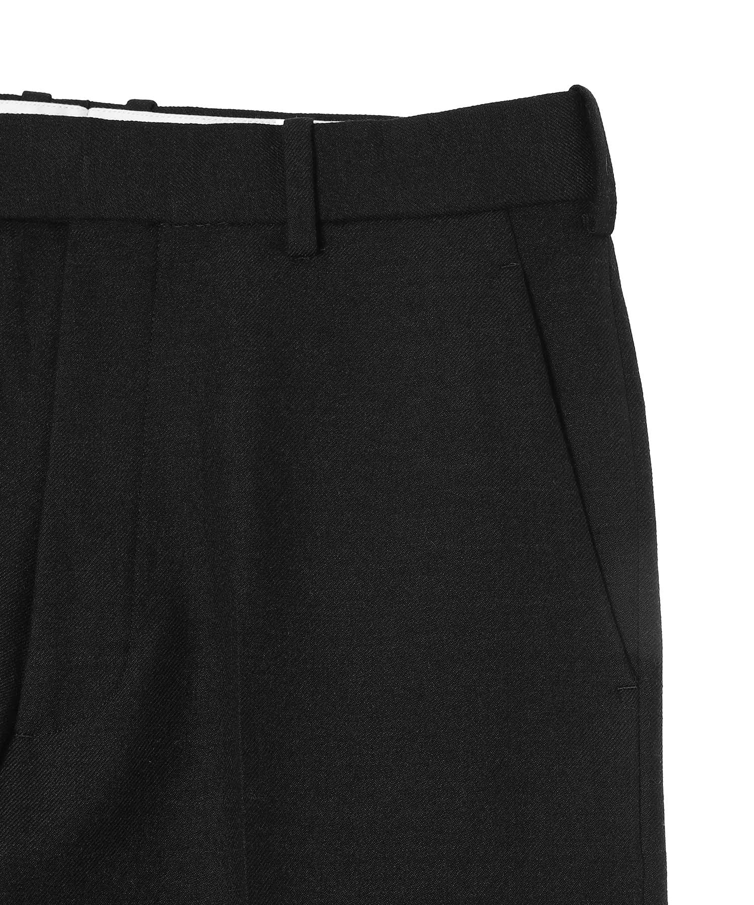 Tumbled Wool Serge / Regular Fit Straight Trousers