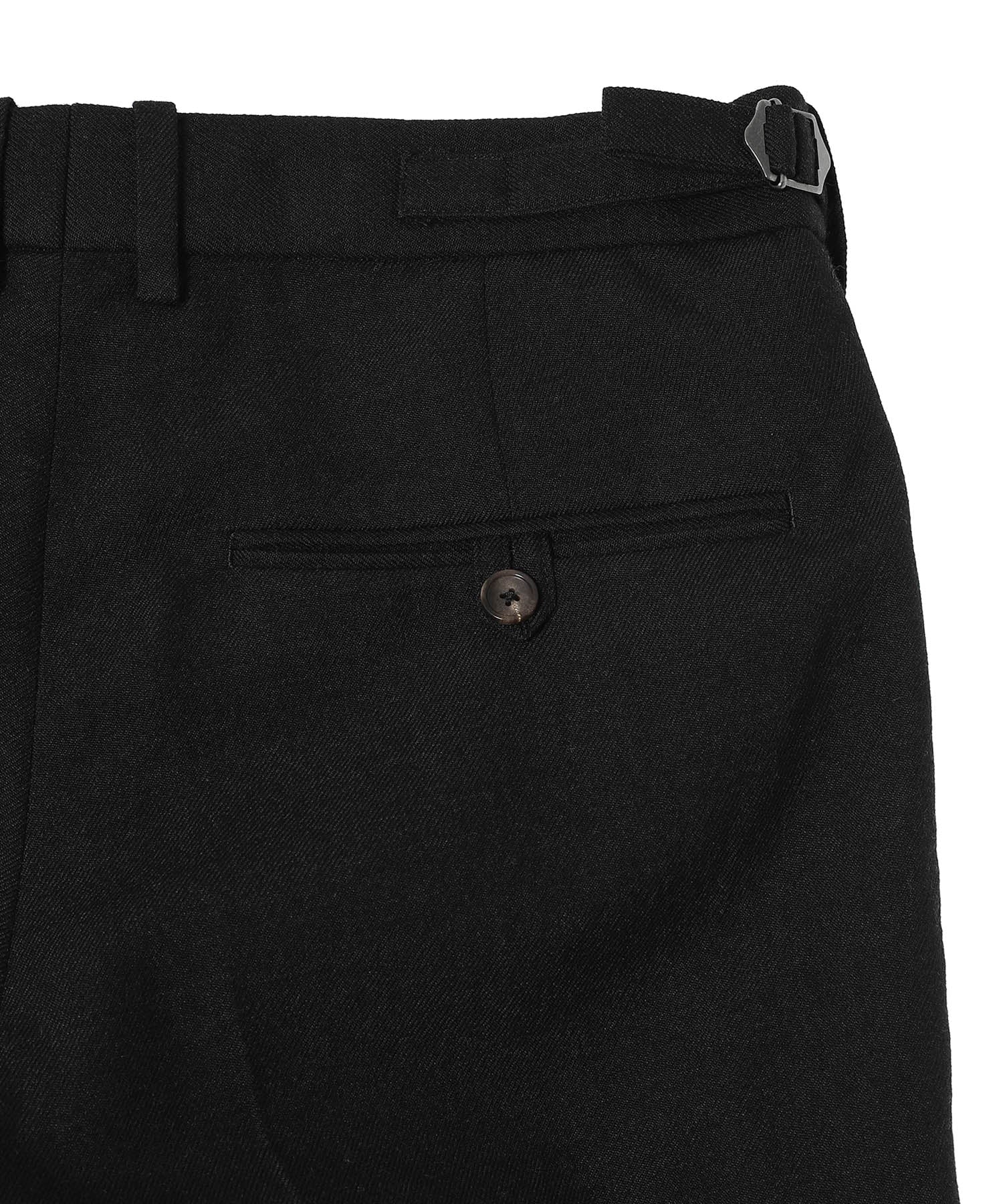 Tumbled Wool Serge / Regular Fit Straight Trousers