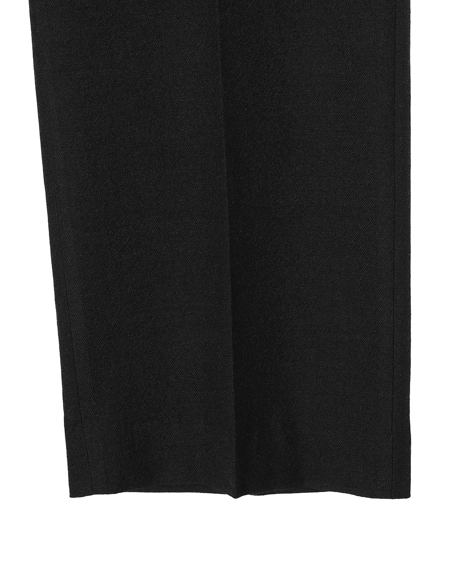 Tumbled Wool Serge / Regular Fit Straight Trousers