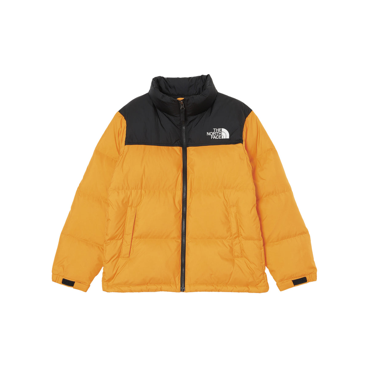 ノースフェイス キッズ ダウン ヌプシ イエロー ブラック 120センチ NUPTSE JACKET（Kids） - THE NORTH FACE (ザ・ノース・フェイス