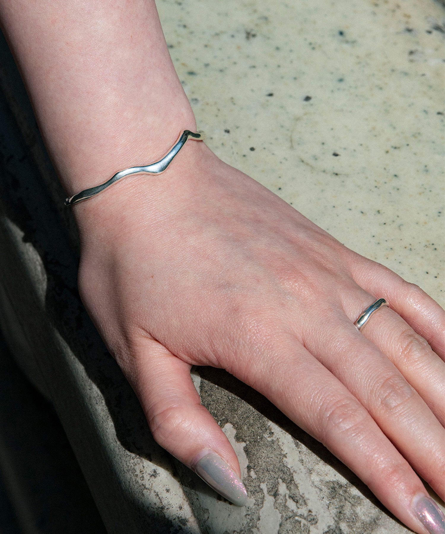 SILVER925 RIPPLE RING SV