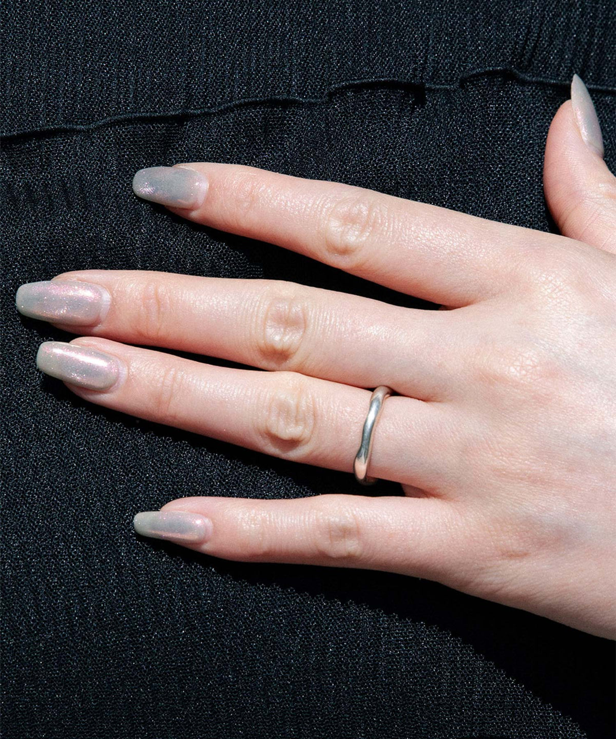 SILVER925 RIPPLE RING SV