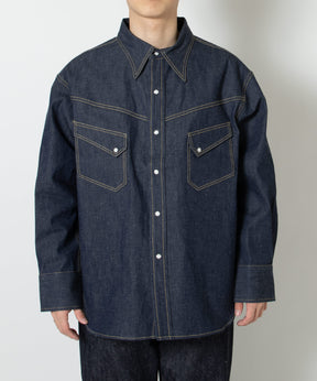 BBJ_DENIM SHIRT/REGID/BLUE