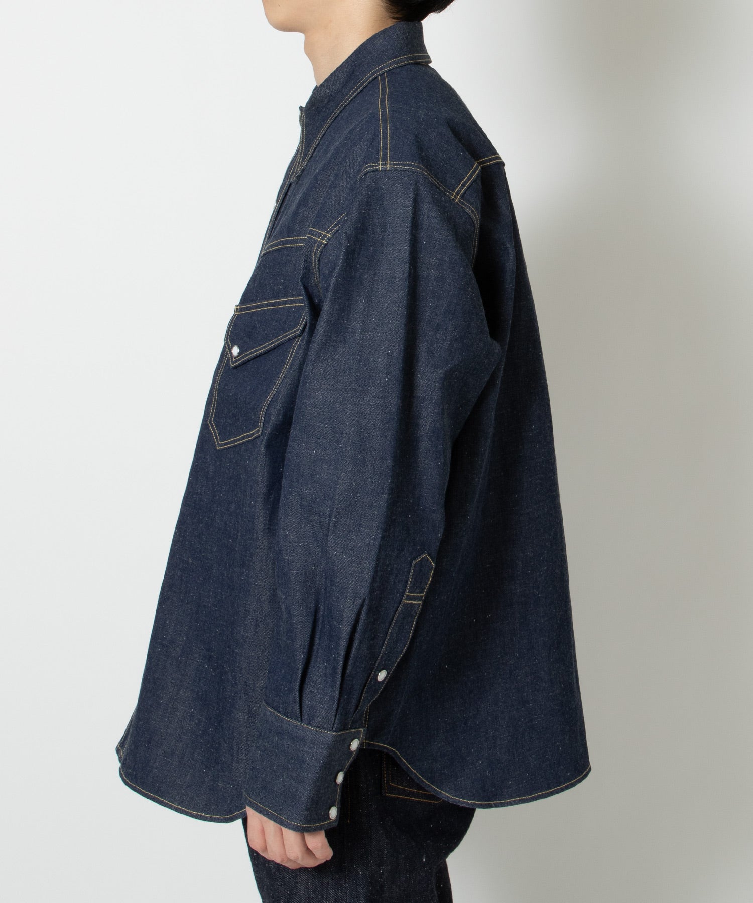 BBJ_DENIM SHIRT/REGID/BLUE