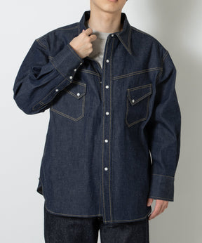 BBJ_DENIM SHIRT/REGID/BLUE