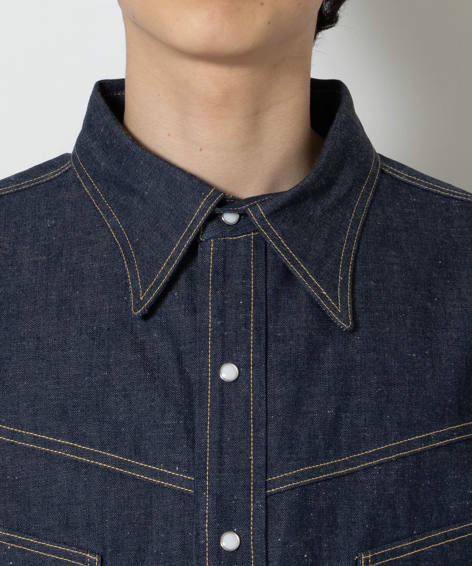 BBJ_DENIM SHIRT/REGID/BLUE
