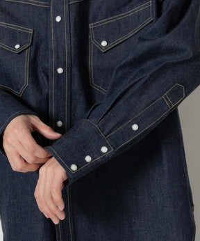 BBJ_DENIM SHIRT/REGID/BLUE