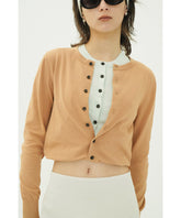 W LAYERED KNIT CARDIGAN