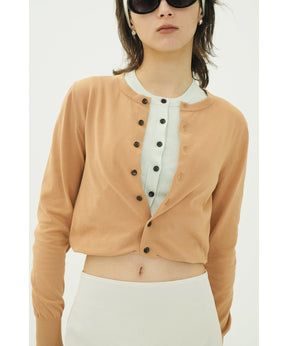 W LAYERED KNIT CARDIGAN