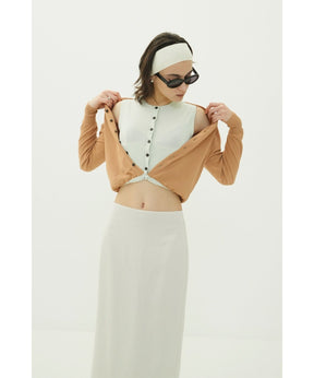 W LAYERED KNIT CARDIGAN