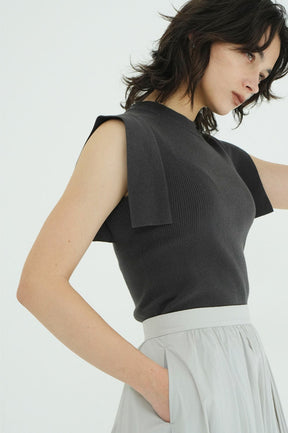 SQUARE SLEEVE KNIT TOPS
