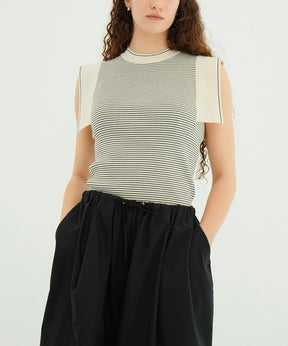 SQUARE SLEEVE KNIT TOPS