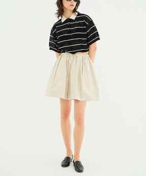 SPONGY SHEER POLO KNIT TOPS