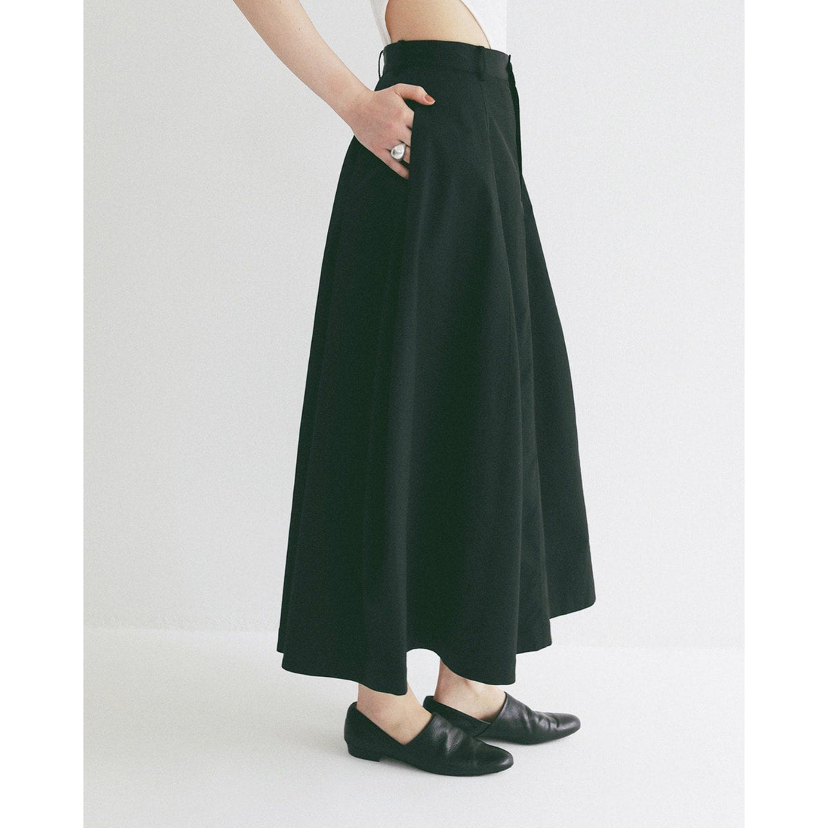 COCOON LINE VOLUME SKIRT - CLANE (クラネ) - bottom (ボトムス