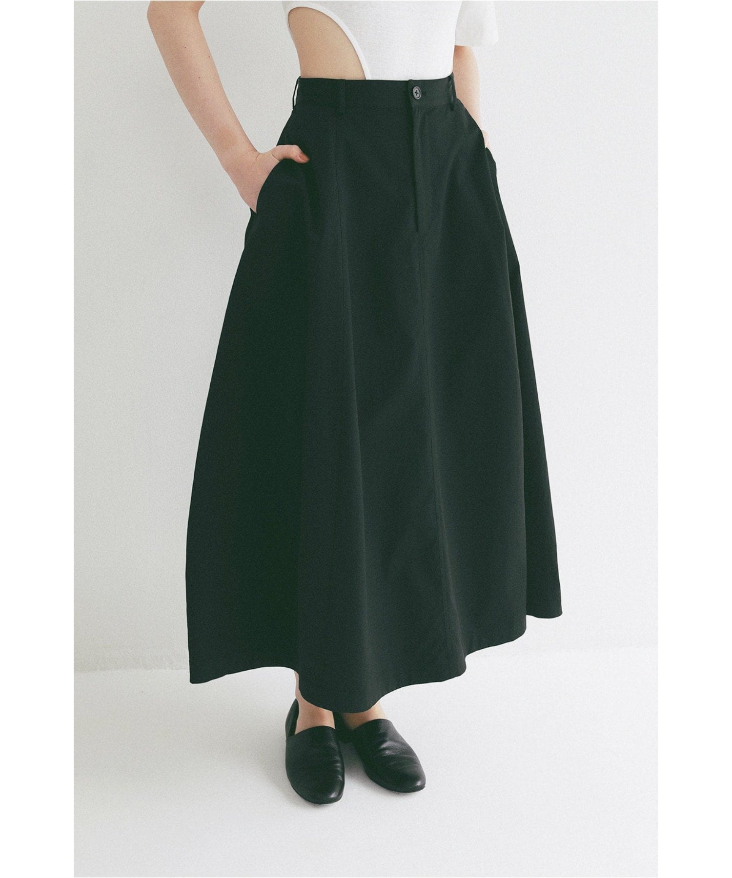 COCOON LINE VOLUME SKIRT - CLANE (クラネ) - bottom (ボトムス