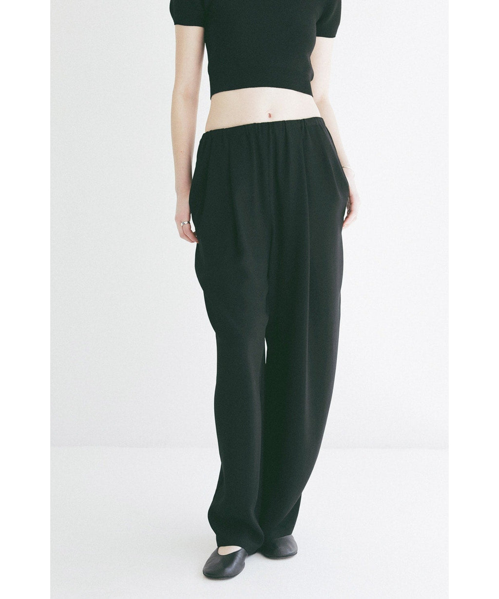 DRAWSTRING LOOSE TUCK PANTS - CLANE (クラネ) - bottom (ボトムス 