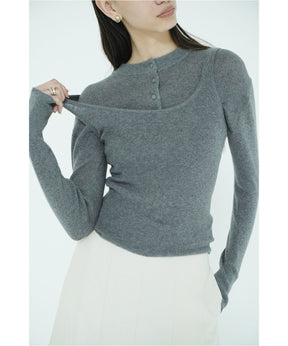 BUTTON CARDIGAN TANK SET
