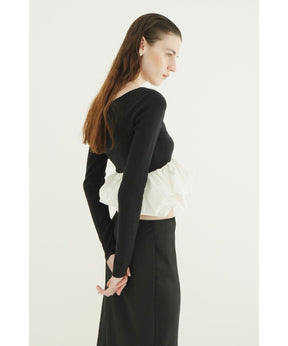 W BALLOON SHORT KNIT TOPS