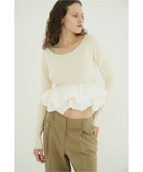 W BALLOON SHORT KNIT TOPS