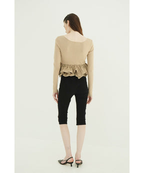 W BALLOON SHORT KNIT TOPS