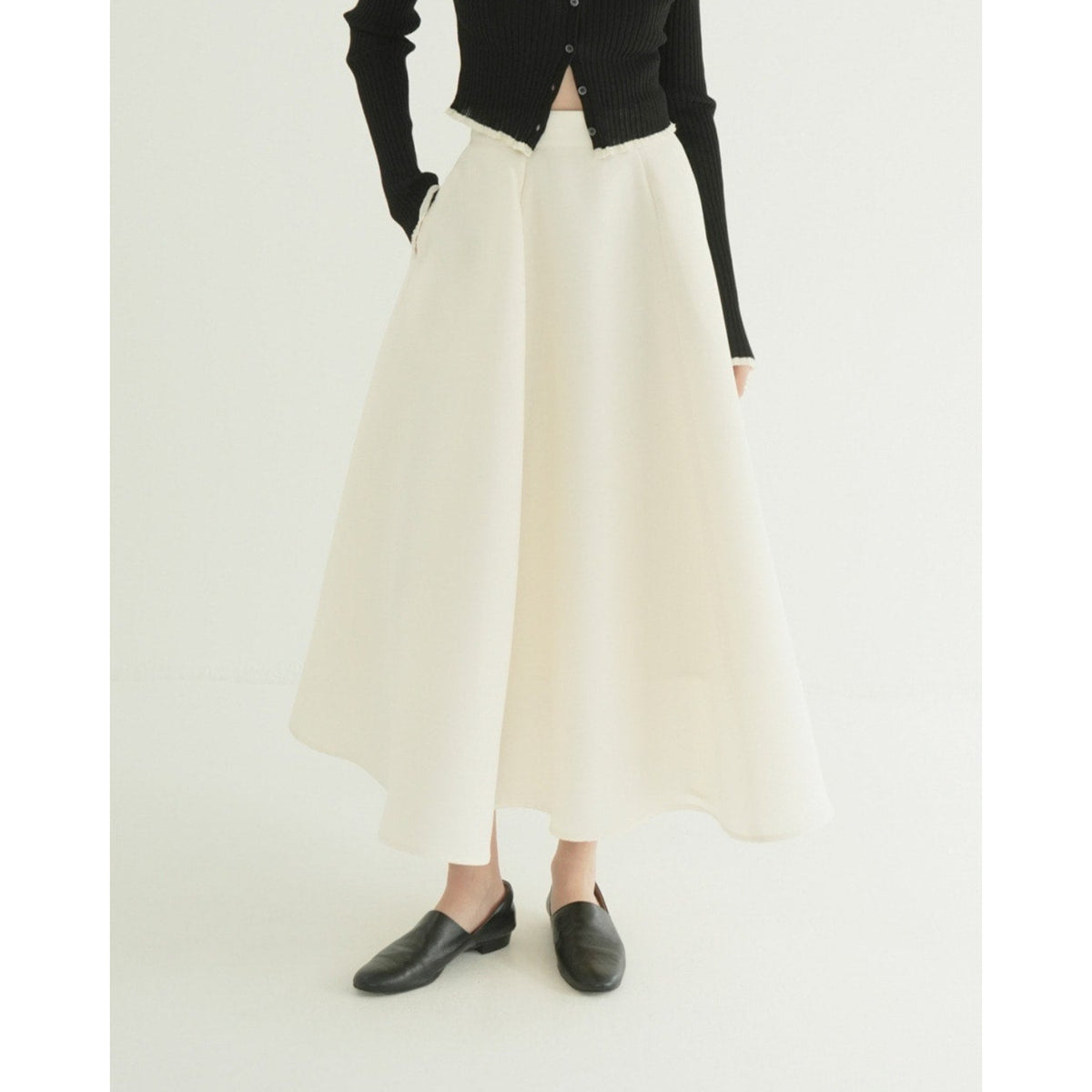 【お値下げ】CLAINE VOLUME FLARE SKIRT size0 お値下げ】CLAINE VOLUME FLARE SKIRT size0 CLANE VOLUME FLARE SKIRT