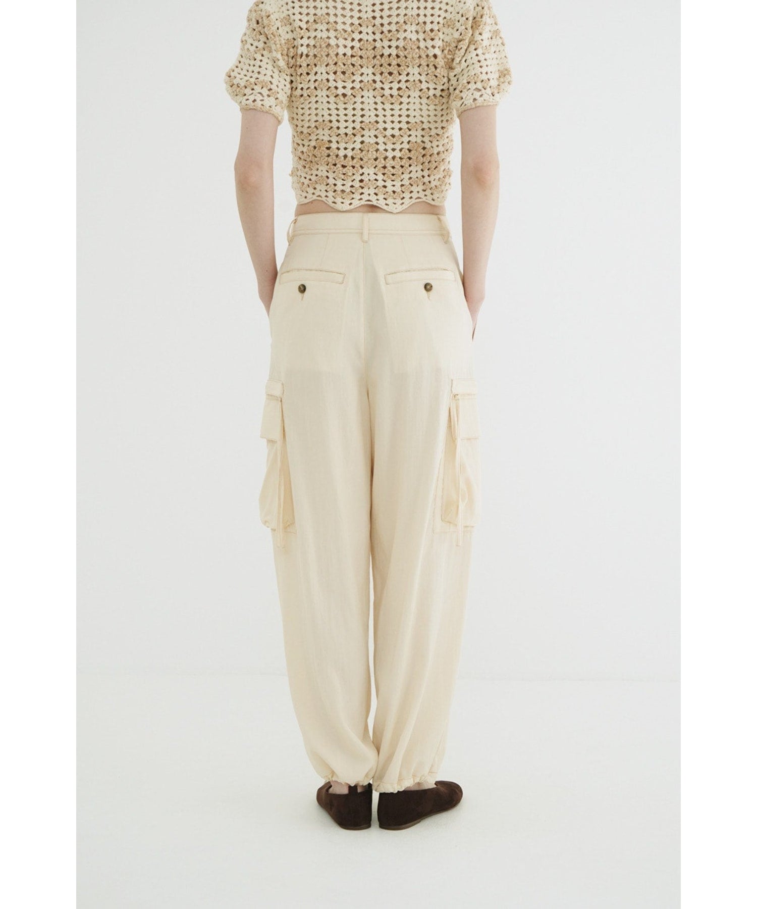LOW WAIST POCKET CARGO PANTS