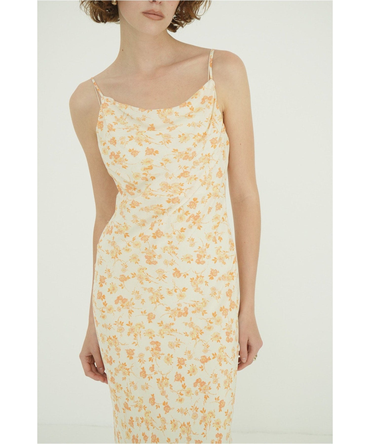 MABEL FLOWER DRAPE CAMI ONEPIECE