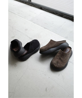SUEDE PUFF SLIPONS