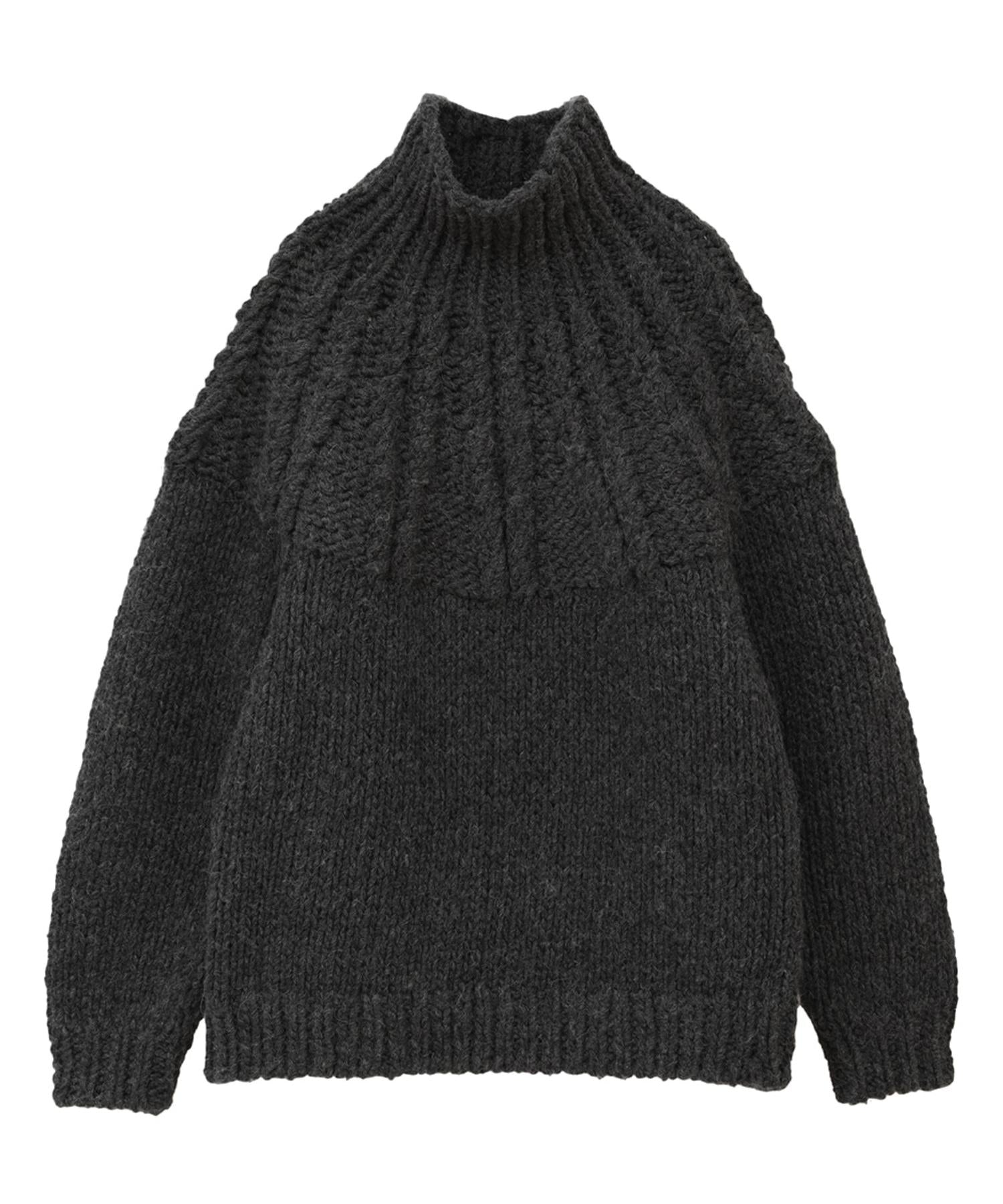 Chunky Cable Hand Knit Tops - CLANE (クラネ) - tops (トップス 