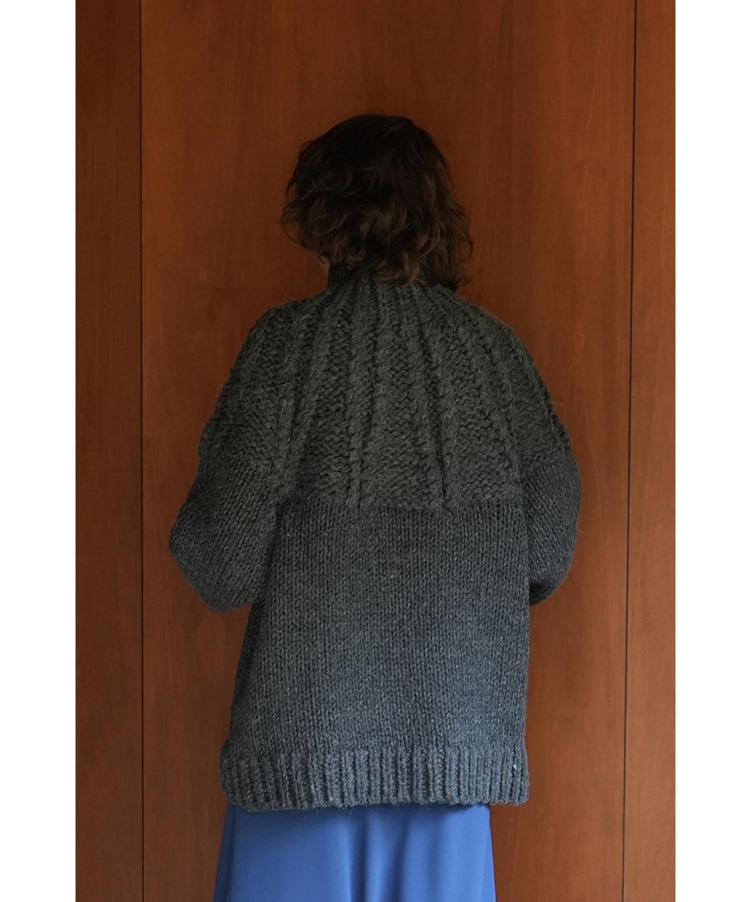 CLANE CHUNKY CABLE HAND KNIT TOPSサイズ身幅着丈ゆき