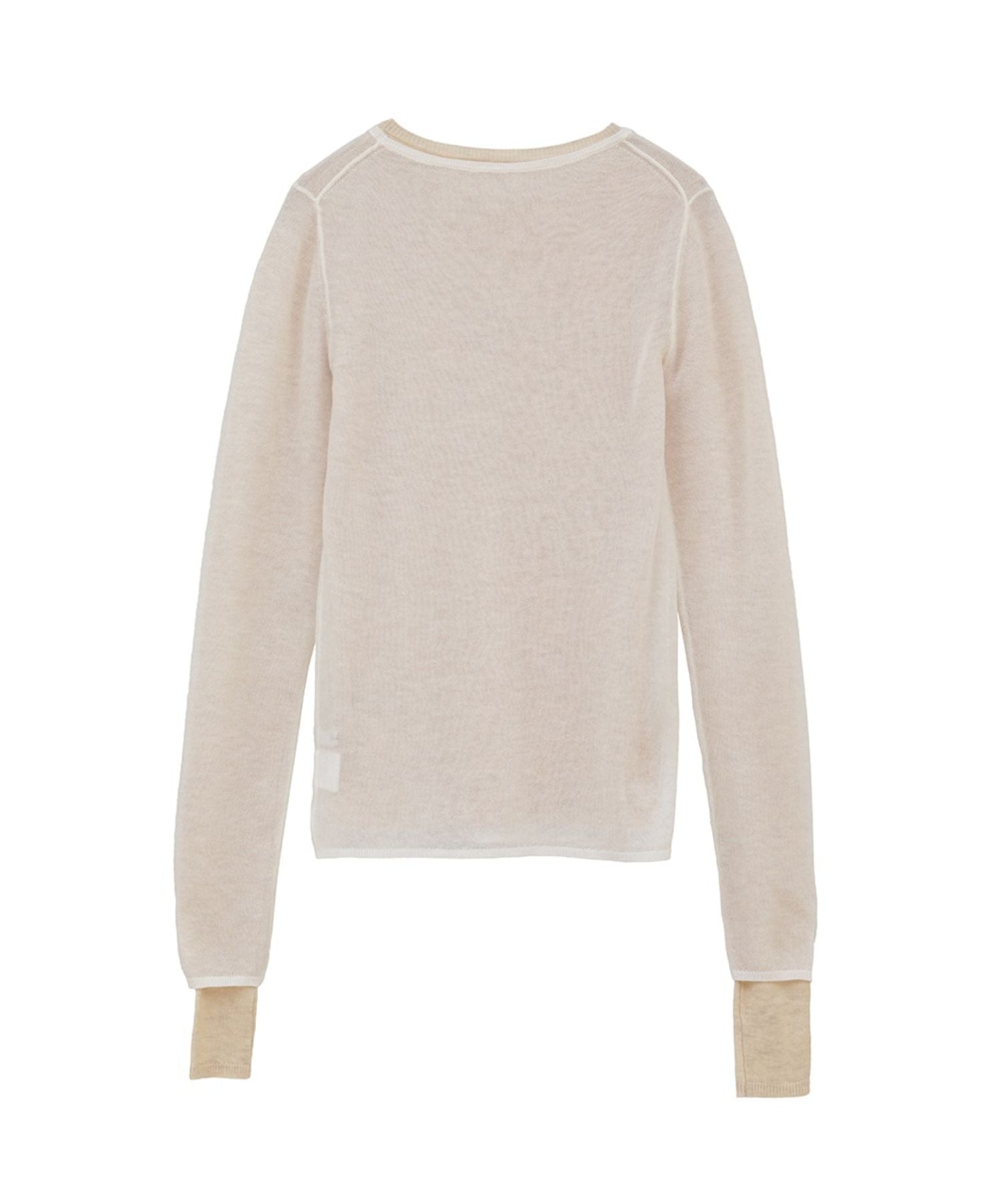 Sheer Layered Knit Tops - CLANE (クラネ) - tops (トップス ...