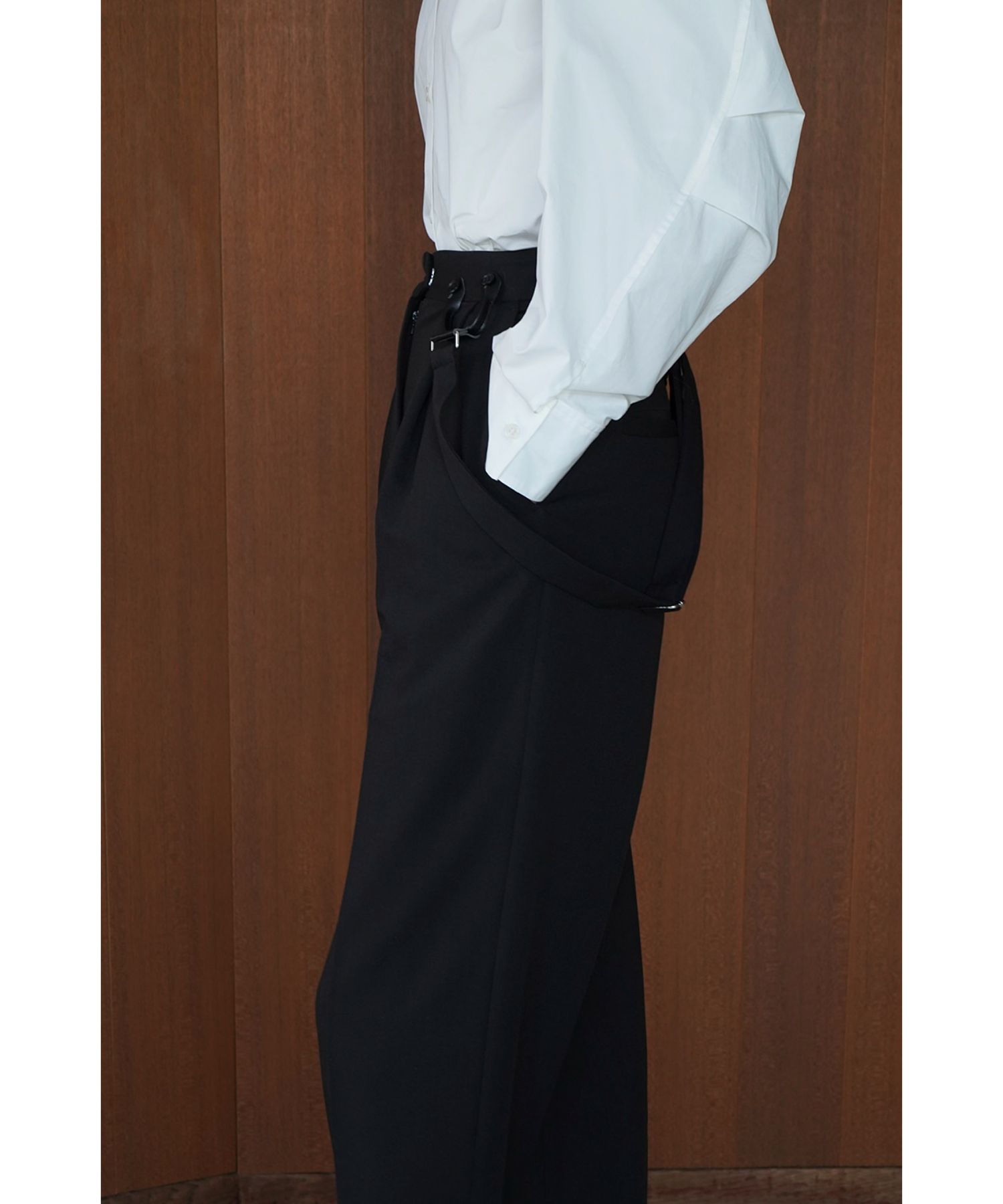 Suspender Wide Pants - CLANE (クラネ) - bottom (ボトムス) | FIGURE 