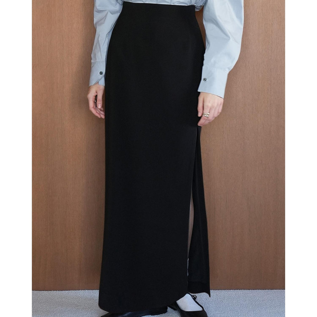 DEEP SLIT LONG SKIRT - CLANE (クラネ) - bottom (ボトムス) | FIGURE ONLINE  (フィギュアオンライン) 【公式通販】