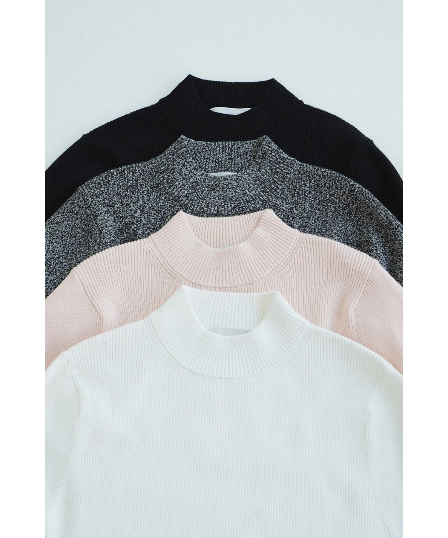 H/N RIB KNIT TOPS