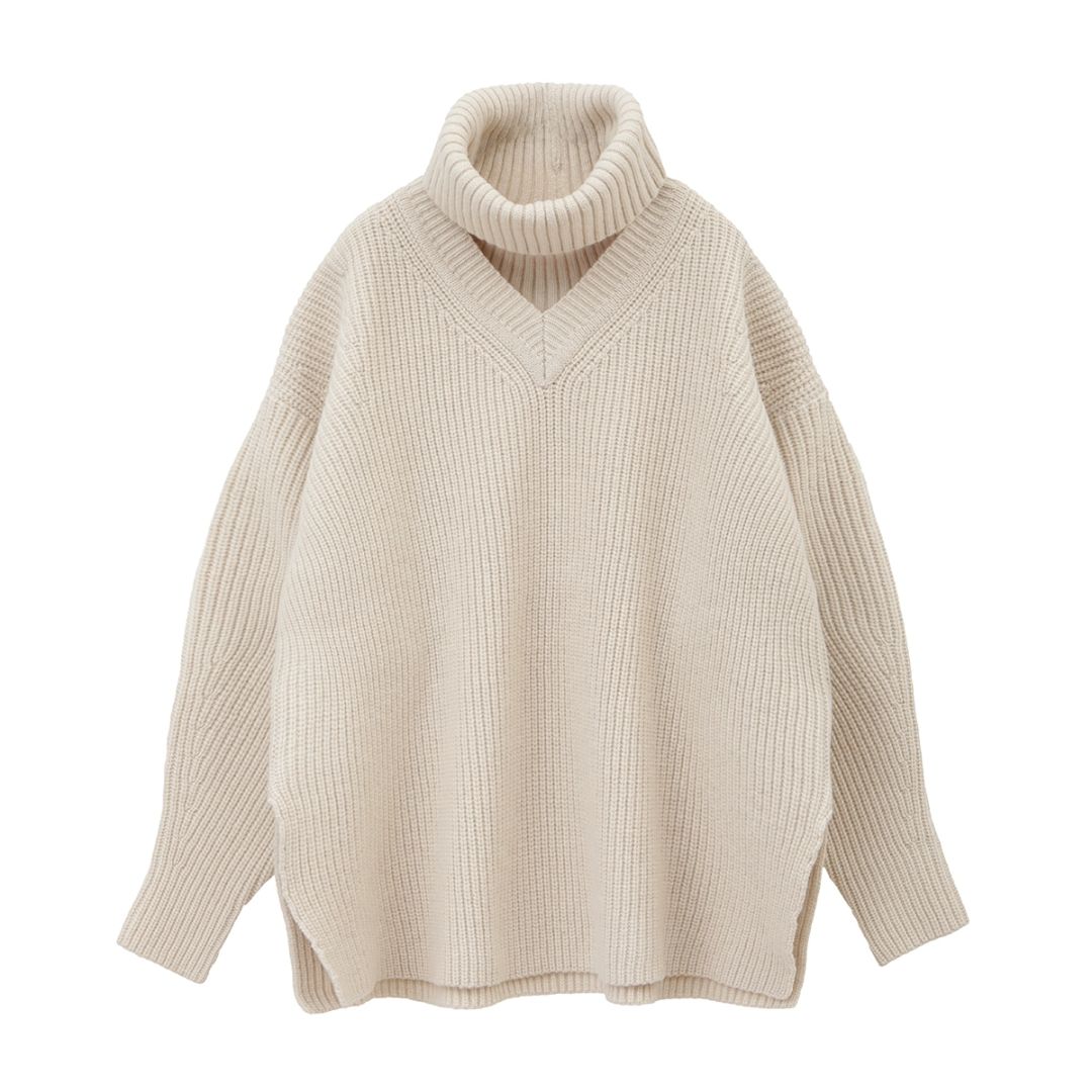 2WAY NECK WARMER KNIT TOPS