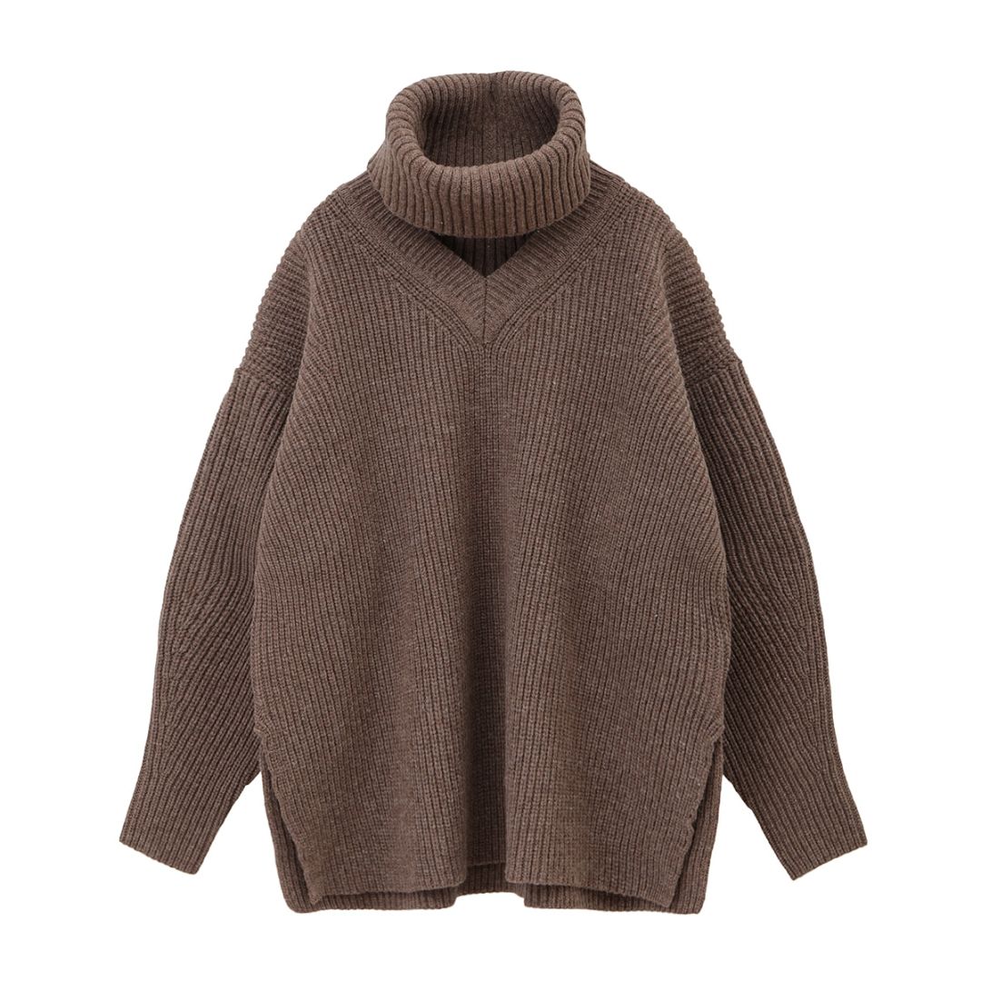2WAY NECK WARMER KNIT TOPS