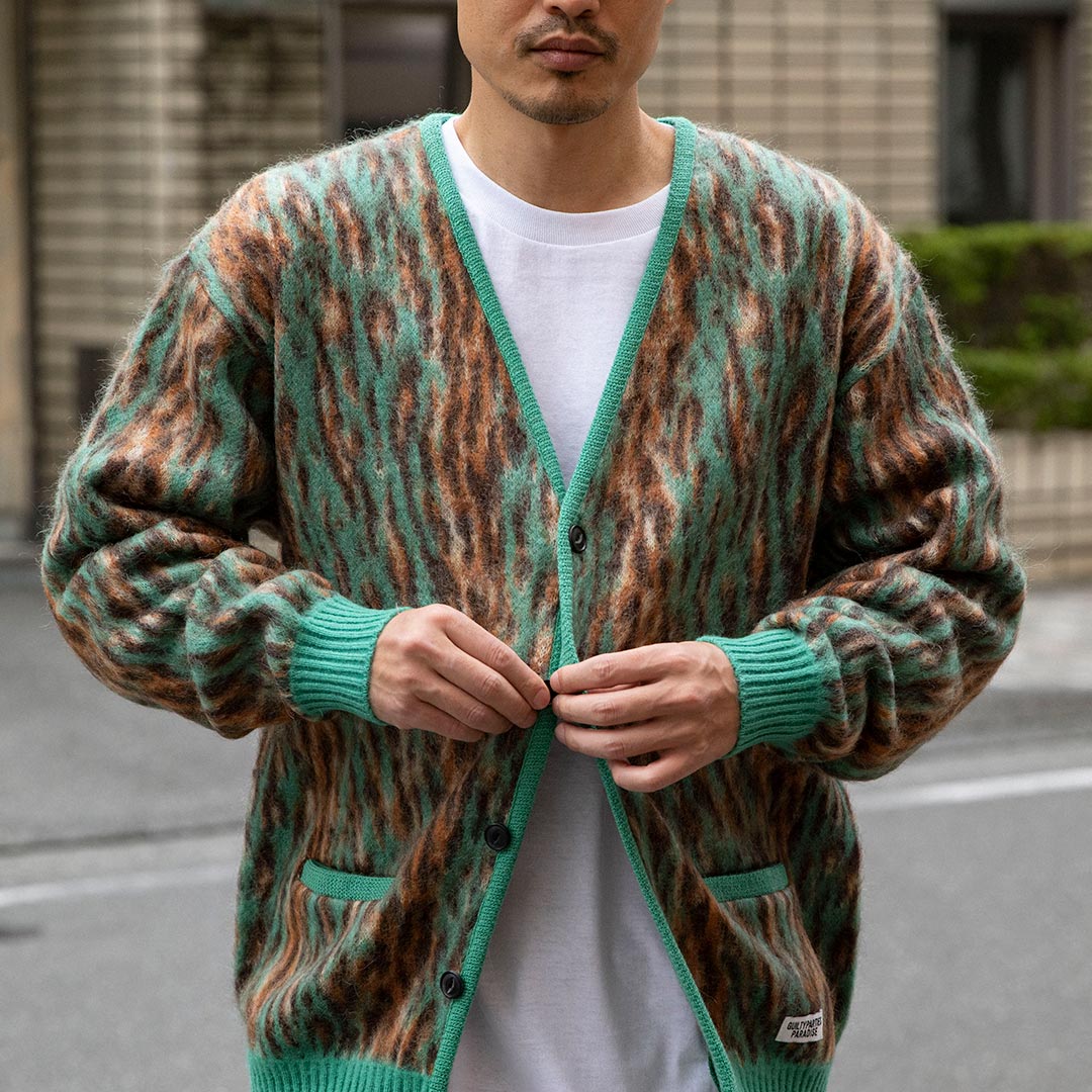 WACKO MARIA LEOPARD MOHAIR CARDIGAN ( TYPE-2 ) - WACKO MARIA 