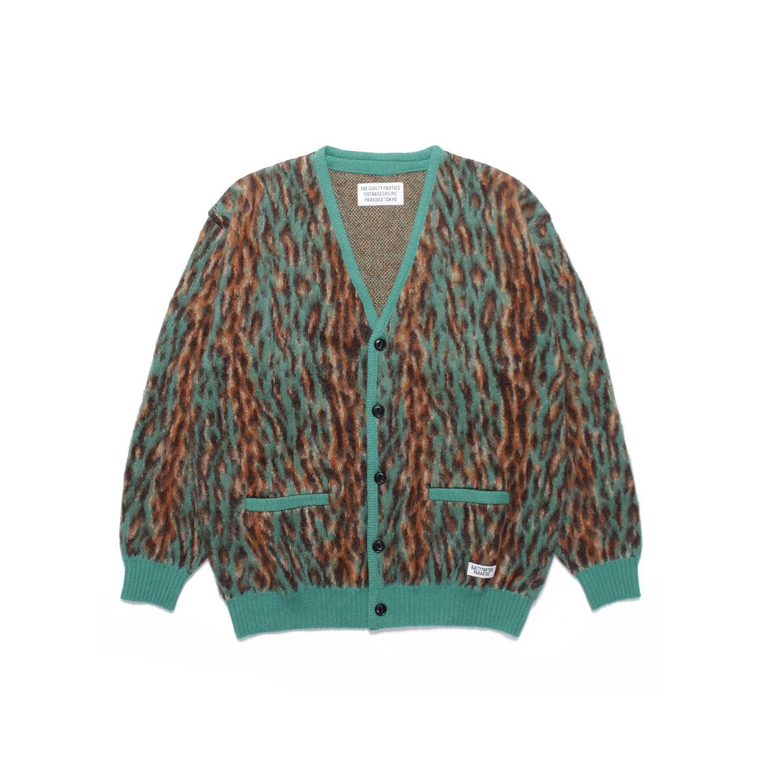 WACKO MARIA LEOPARD MOHAIR CARDIGAN ( TYPE-2 ) - WACKO MARIA WACKO MARIA LEOPARD MOHAIR CARDIGAN ( TYPE-2 ) - WACKO MARIA