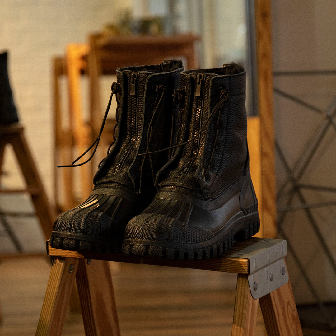 Worker Zip Duck Boots Cow Leather With R - nonnative (ノン ...