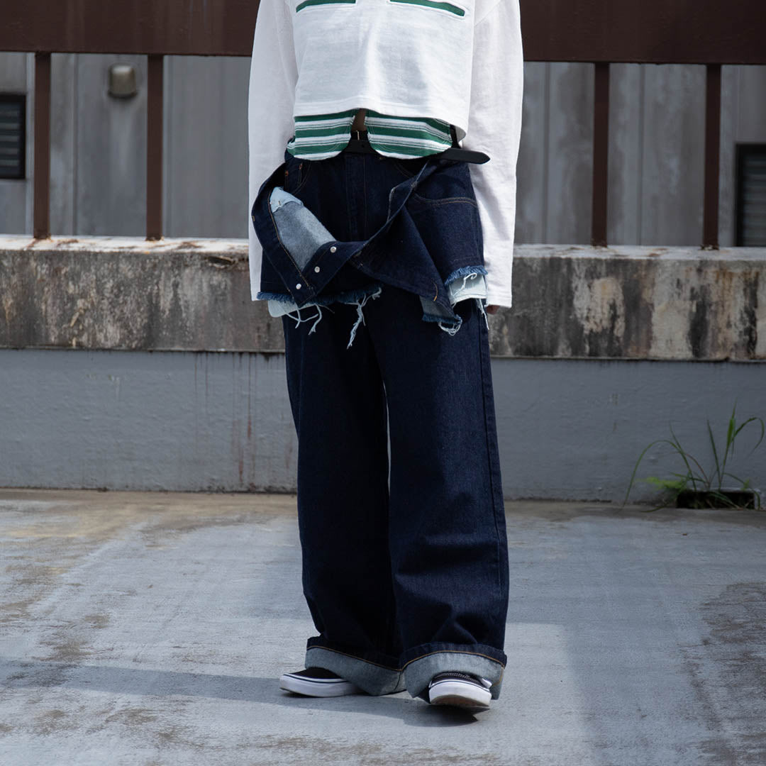 Layered Denim Pants - kotohayokozawa (コトハヨコザワ) - bottom