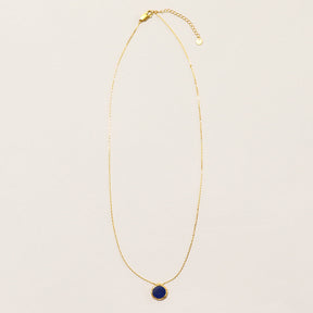 LAPIS-LAZURI STONE CIRCLE NECKLACE