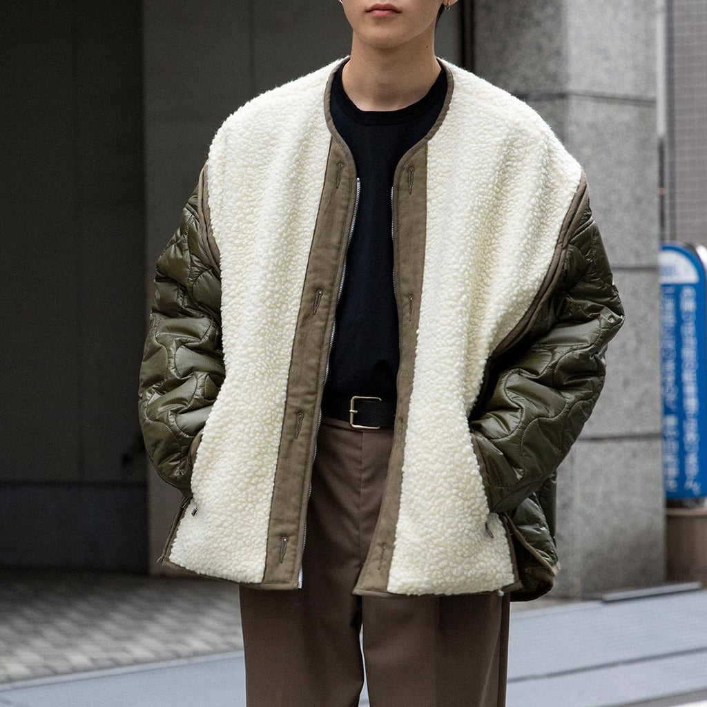 ZIPPER SHERPA QUILTED LINER JACKET - FACETASM (ファセッタズム 